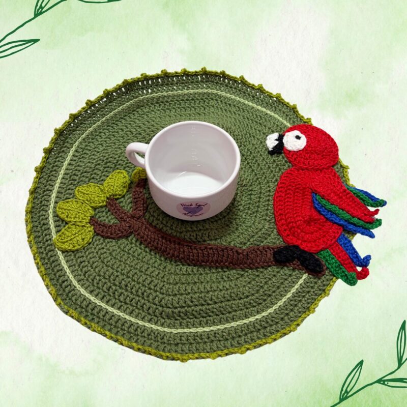 Sousplat de Crochê Arara
