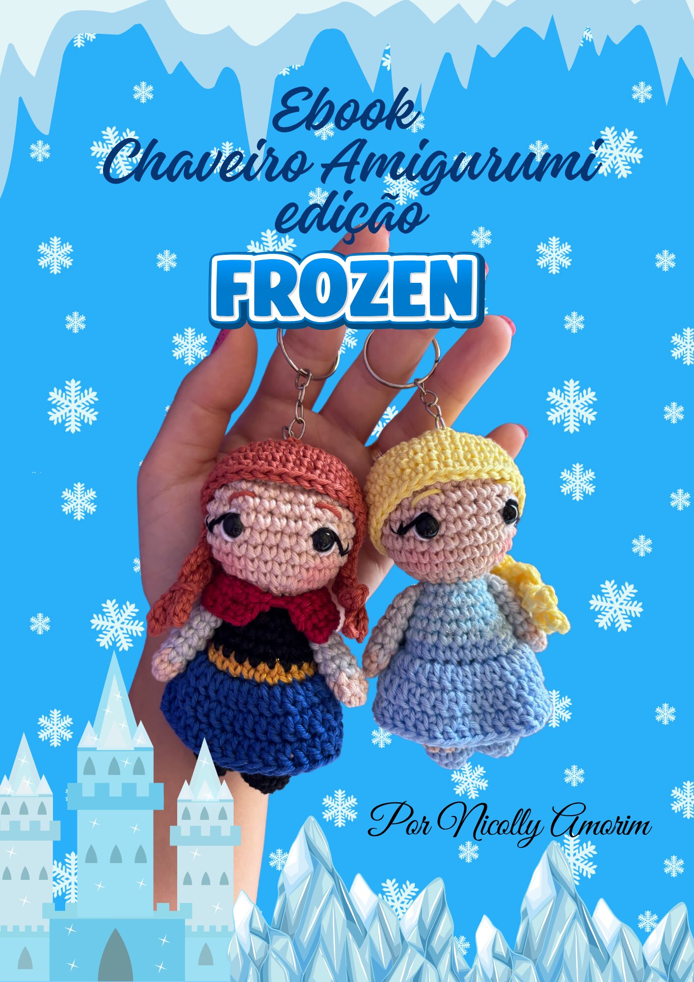 Receita de Amigurumi Chaveiro Frozen (Elsa e Anna) | E-book de Crochê PDF