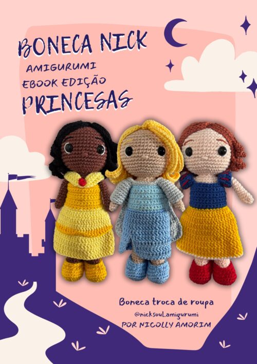 Receita de Amigurumi Boneca Edição Princesas | E-book de Crochê PDF