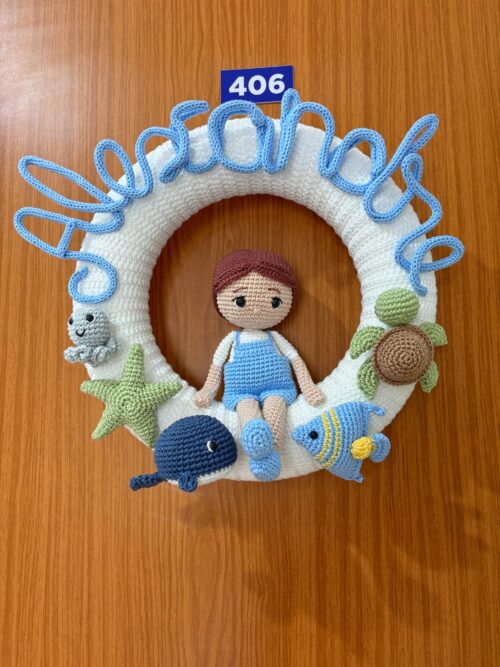 Porta Maternidade Amigurumi – Tema Fundo do Mar | Crochê Personalizado