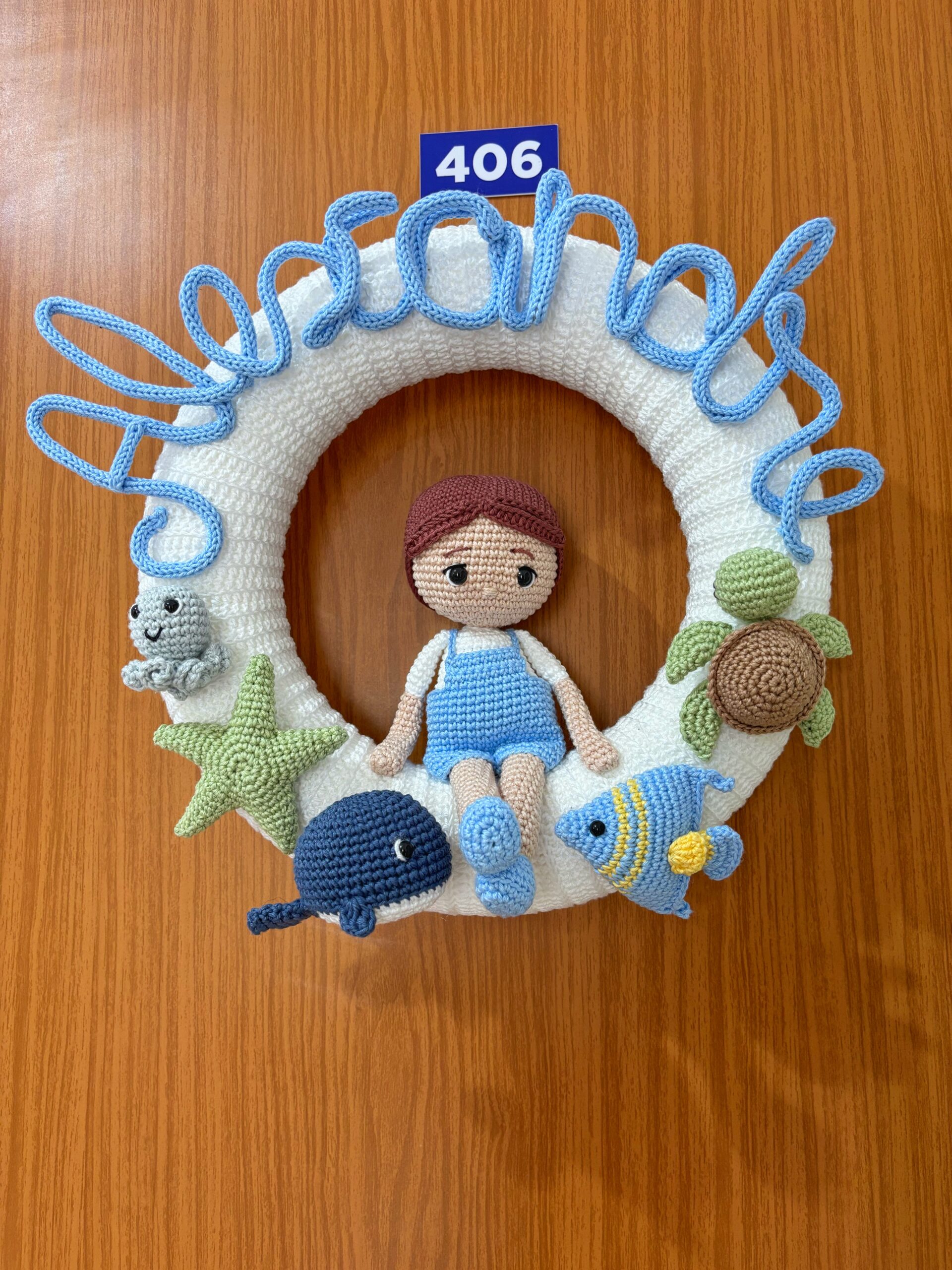 Porta Maternidade Amigurumi – Tema Fundo do Mar | Crochê Personalizado