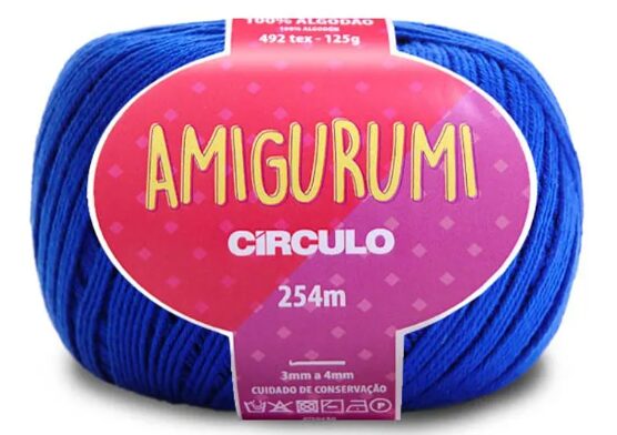 Linha Amigurumi Círculo Azul Bic – Fio de Crochê 100% Algodão 125 g