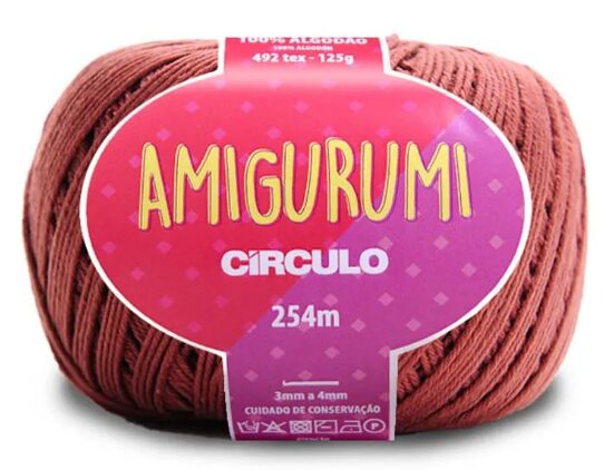 Linha Amigurumi Círculo Cacau – Fio de Crochê 100% Algodão 125 g