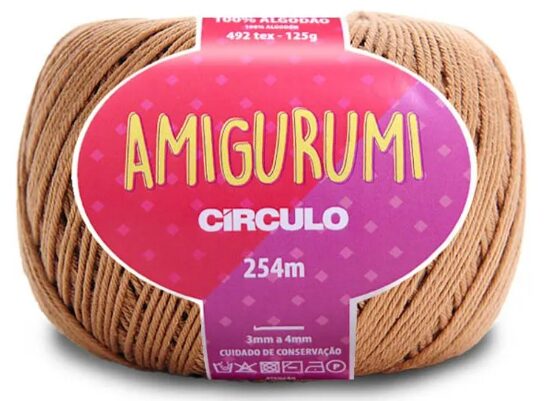 Linha Amigurumi Círculo Castanha – Fio de Crochê 100% Algodão 125 g