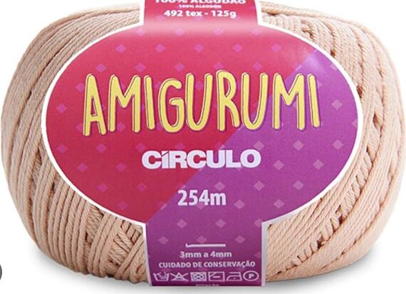 Linha Amigurumi Círculo Chantilly – Fio de Crochê 100% Algodão 125 g