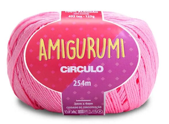 Linha Amigurumi Círculo Chiclete – Fio de Crochê 100% Algodão 125 g