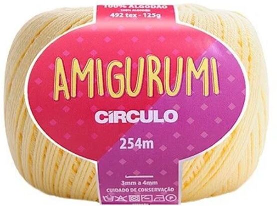 Linha Amigurumi Círculo Creme – Fio de Crochê 100% Algodão 125 g