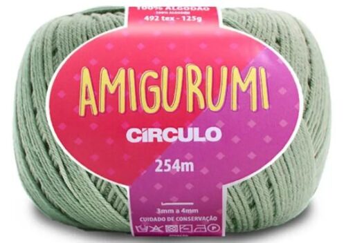 Linha Amigurumi Círculo Eucalipto – Fio de Crochê 100% Algodão 125 g