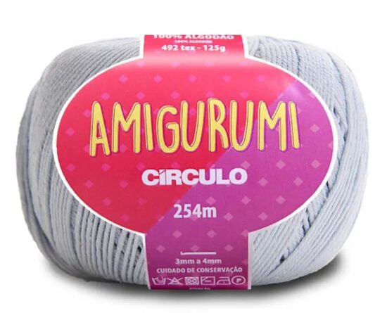 Linha Amigurumi Círculo Glacial – Fio de Crochê 100% Algodão 125 g