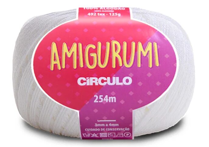 Linha Amigurumi Círculo Branca – Fio de Crochê 100% Algodão 125 g