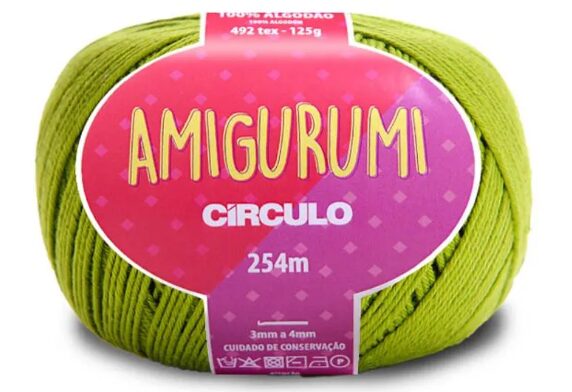 Linha Amigurumi Círculo Pistache – Fio de Crochê 100% Algodão 125 g